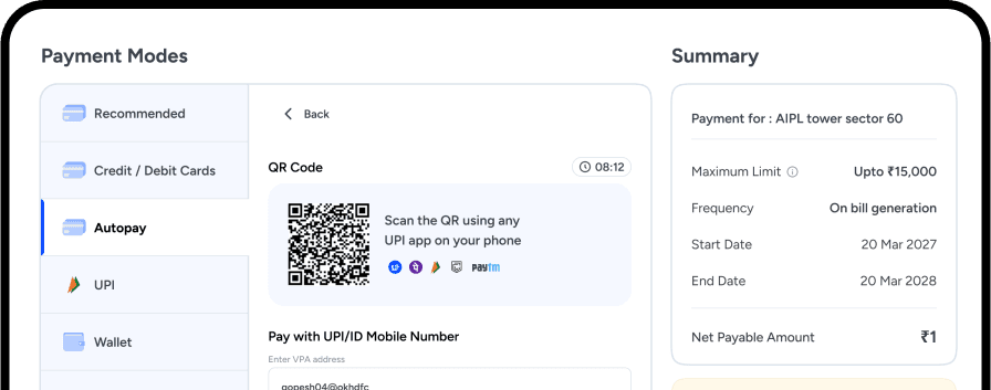 Payment Screen Interface